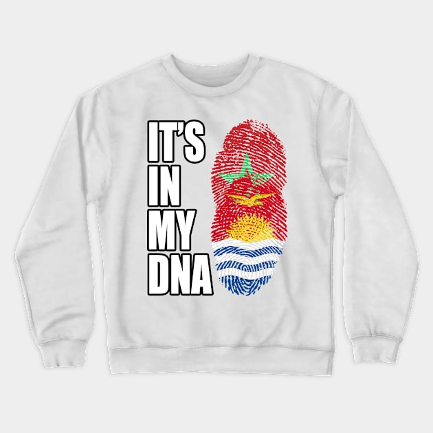 Kiribati And Moroccan Mix DNA Flag Heritage Crewneck Sweatshirt by Just Rep It!!